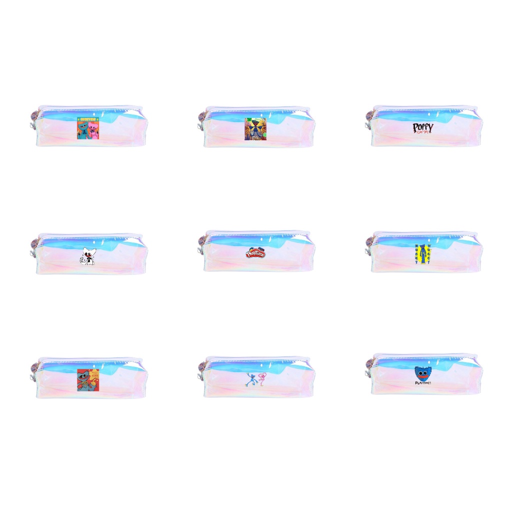 Hộp bút hologram in hình game POPPY PLAYTIME anime chibi đựng đồ dùng học tập tiện lợi