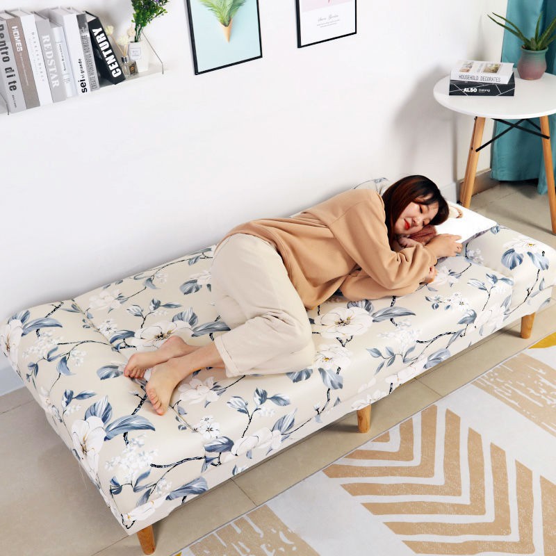 Sofa vải đơn giản Giường lười gấp đa năng phòng khách ngủ căn hộ nhỏ đôi 3 người cho thuê