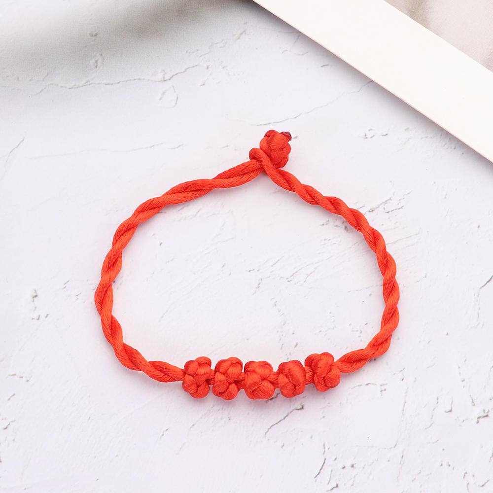 ROWANS Vòng Tay Dây Đỏ Thời Trang Tây Tạng Với Khóa Cài Có Thể Điều Chỉnh