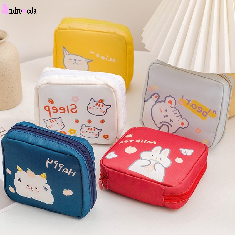 1 Túi Đựng Đồ Vệ Sinh Cá Nhân 7 Kiểu Chất Liệu Dày Chống Thấm Nước Có Khóa Kéo Họa Tiết Hoạt Hình Dùng Khi Đi Du Lịch