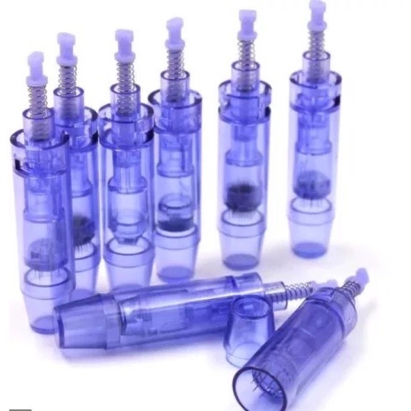 Đầu phi kim nano xanh - 12 -36 dùng cho máy phi kim Dr pen (kim nano, kim 12. kim 36)