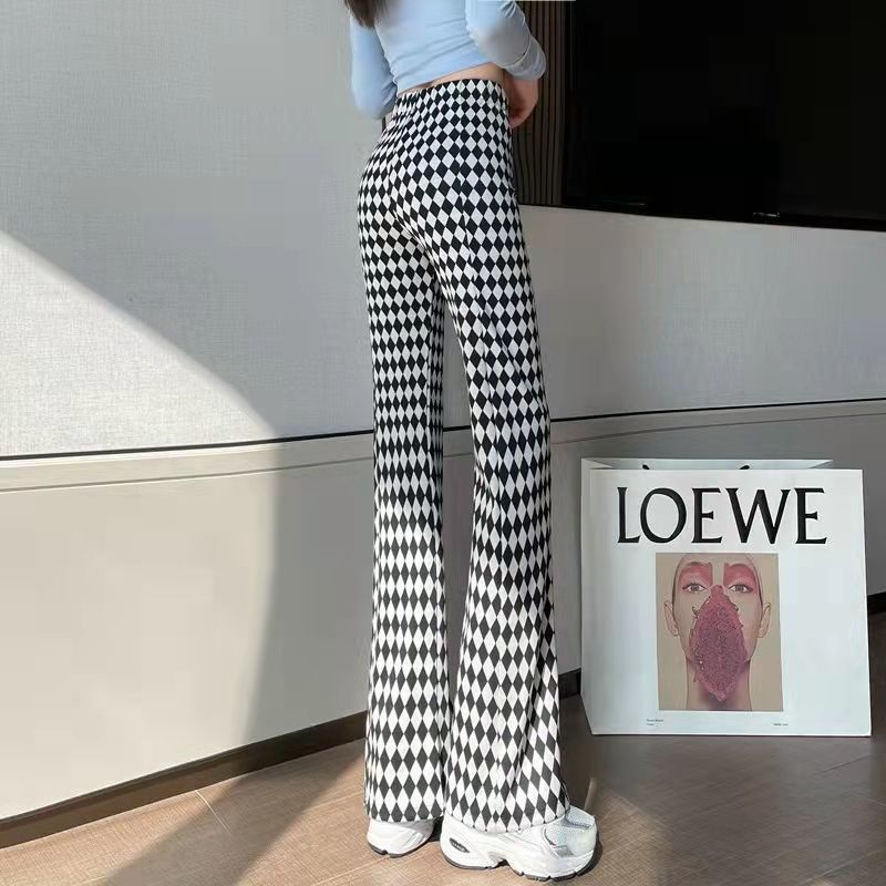 Jiashucheng Hàng Có Sẵn Quần Tây Lưng Cao Dáng Ôm Co Giãn Xẻ Tà Cao Dễ Phối Đồ Thời Trang Xuân Hè