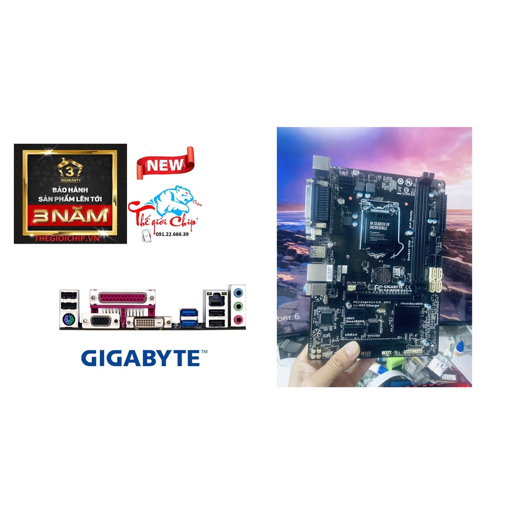 [HCM]Bo Mạch Chủ (Mainboard) Gigabyte B85M-D3V (CTY Box-3 Năm)