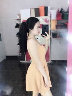 Đầm dáng xoè cổ yếm ( có mút ngực )