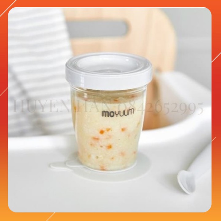 Set 3 cốc trữ đồ ăn dặm Moyuum Hàn Quốc [Chính hãng] 130ml/180ml/240ml (1 set 3 cốc) cho bé