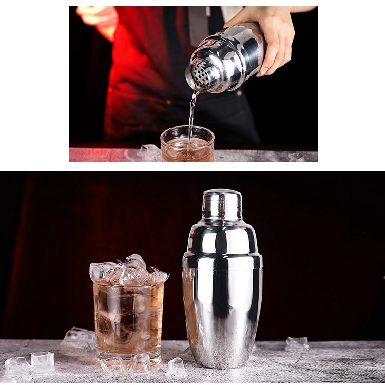 (350ml) Bình lắc pha chế Cocktail Shaker bartender dung tích 350ml bằng inox