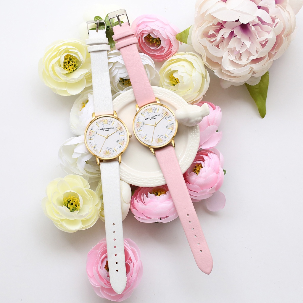 Đồng Hồ Thời Trang Nữ Dây Da Thiết Kế Đơn Giản