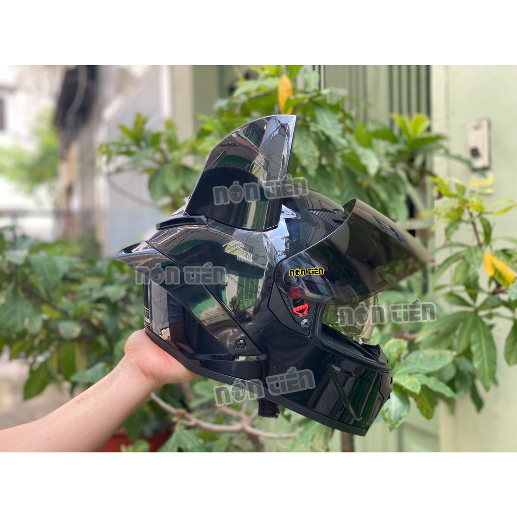 Nón Bảo Hiểm Fullface Tem ROC M137 R03 LÊN TAI MÈO - 2 kính - BẢO HÀNH 730 NGÀY - MUA LÀ CÓ QUÀ