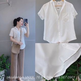 Áo sơ mi trắng cộc tay