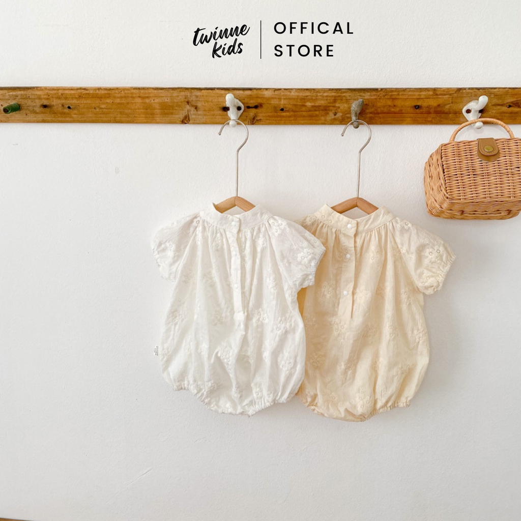 Bộ đồ bé gái, Bodysuit sơ sinh dự tiệc, quần áo bé gái chụp ảnh thôi nôi cho bé từ 5-13kg vải cotton mềm thoáng Twinne