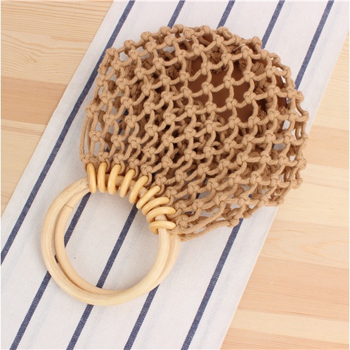 Túi Cói Xách Tay Phong Cách Cổ Điển Thanh Lịch Dành Cho Nữ