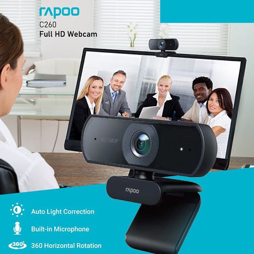 Webcam Máy Tính Rapoo C200 FullHD 720p - Webcam Rapoo C200 Chính Hãng BH 12 Tháng