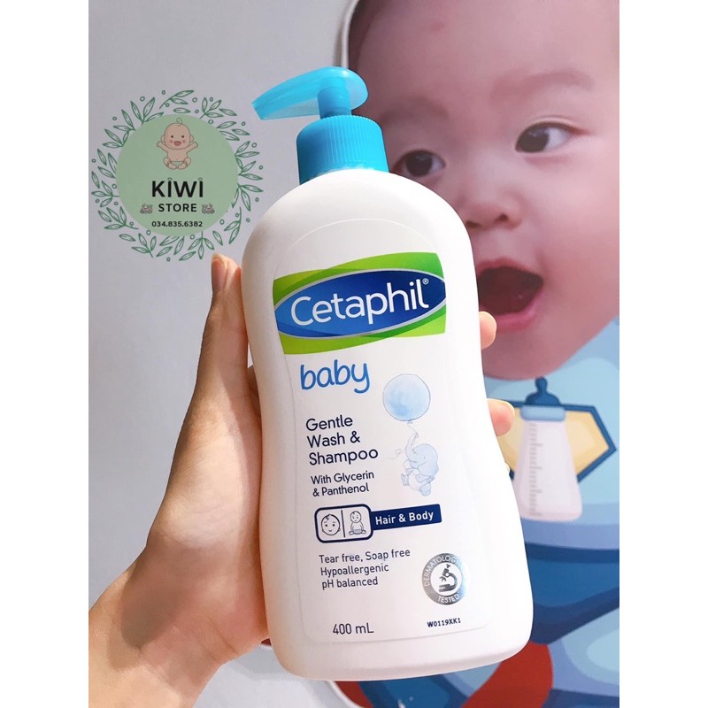 Sữa tắm gội Cetaphil BABY GENTLE WASH &amp; SHAMPOO 230ML/400ML