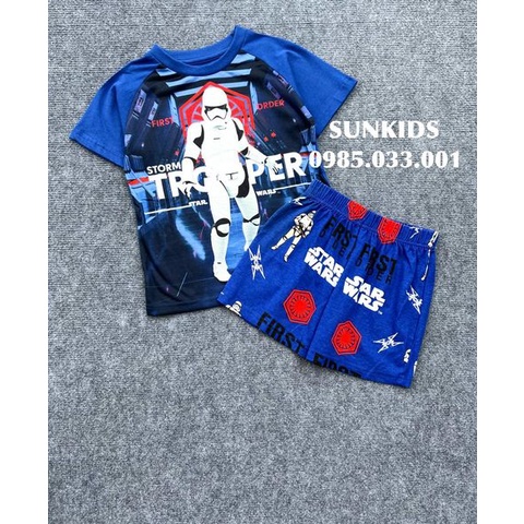 Bộ hè bé trai NM xanh