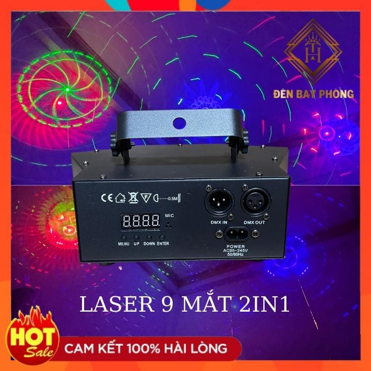 Đèn Laser 9 mắt nháy theo nhạc cao cấp| Đèn Laser Phòng Bay Vũ Trường Karaoke