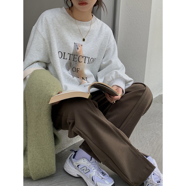 Áo Nỉ Sweater Cao cấp Form rộng Áo nỉ bông dài tay Ulzzang Hàn Quốc Giữ ấm Thời trang | BigBuy360 - bigbuy360.vn