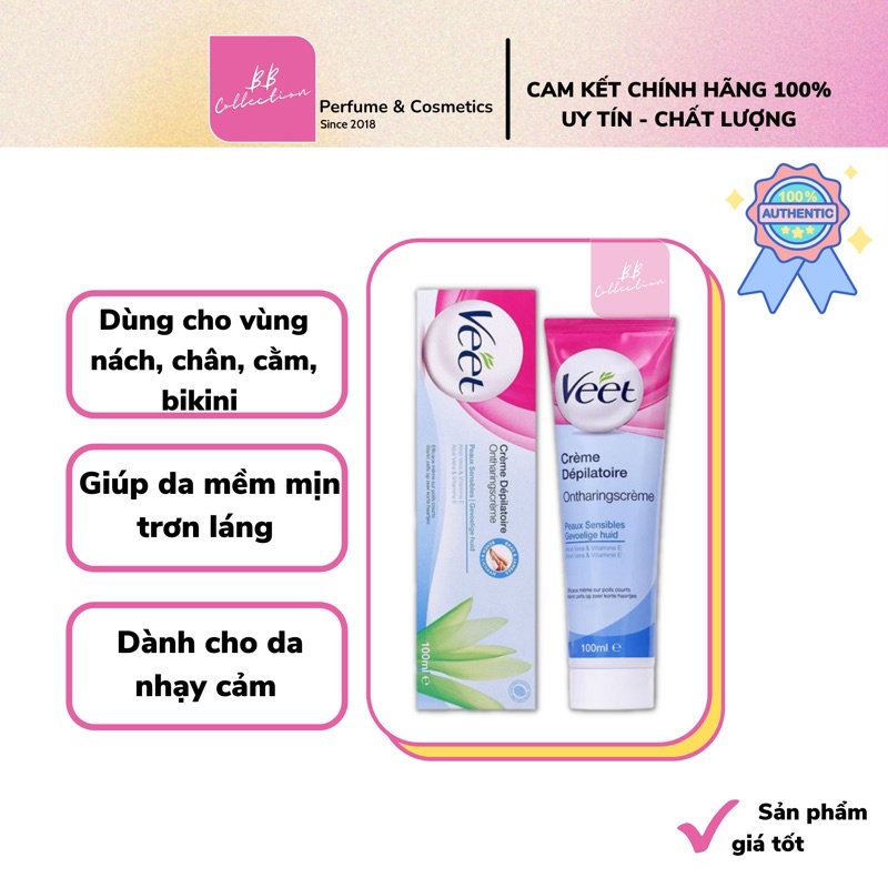 Kem tẩy lông veet cho da nhạy cảm