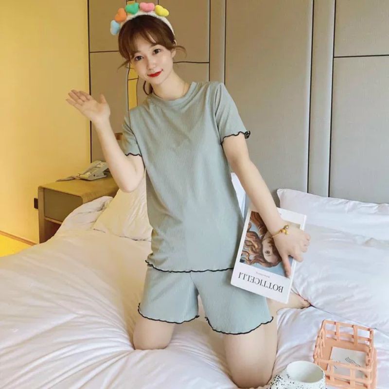 Bộ mặc nhà len tăm size 40-55kg co dãn chất xịn mịn