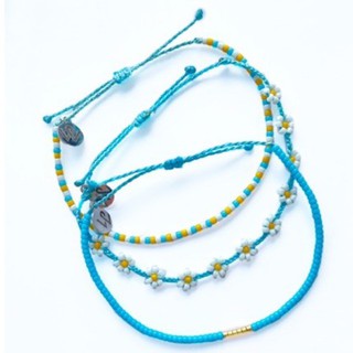[Whiteline]  Set Vòng tay Blue Daisy (có size Chân)