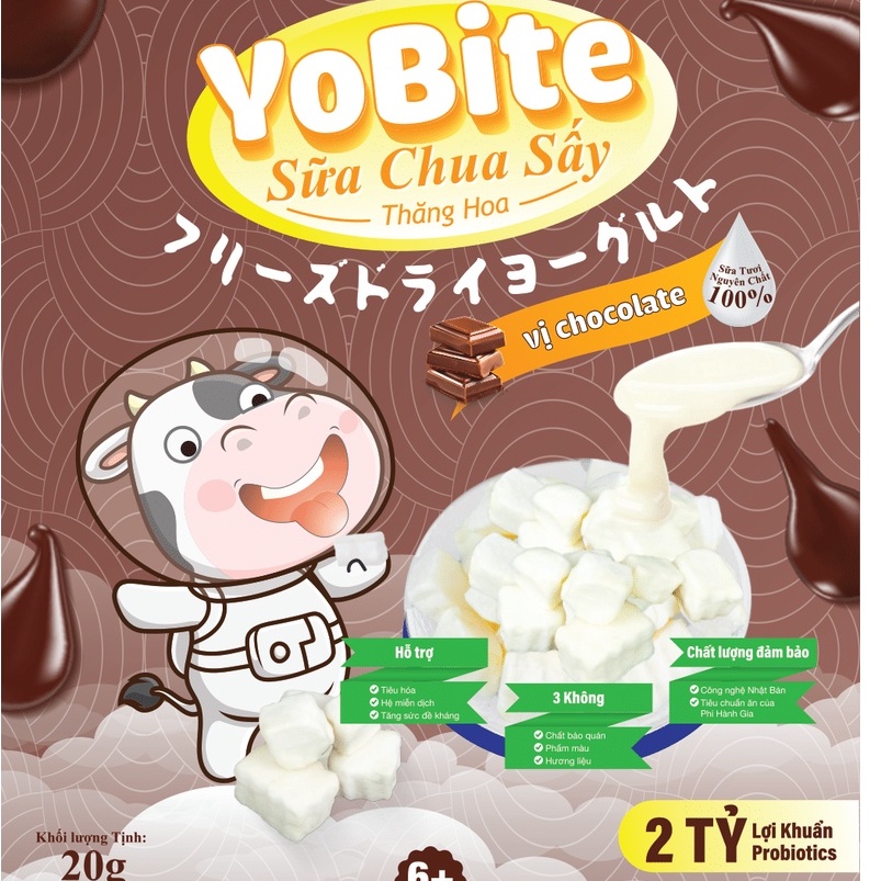 Sữa Chua Khô YOBITE - Hỗ Trợ Tiêu Hóa - Tăng Sức Đề Kháng combo (20g)