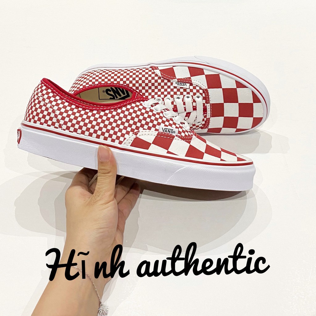 Giày Vans Authentic Mix Checker Đỏ chính hãng