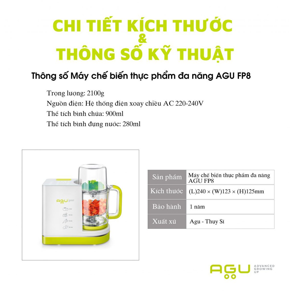 Máy chế biến thực phẩm đa năng AGU FP8