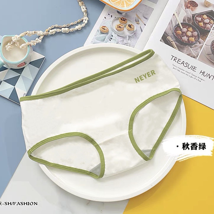 Quần Lót Kháng khuẩn nữ  Cotton Lưng Vừa Không Đường May Thoáng Khí Thoải Mái Phong Cách Nhật Hàn Cho Nữ