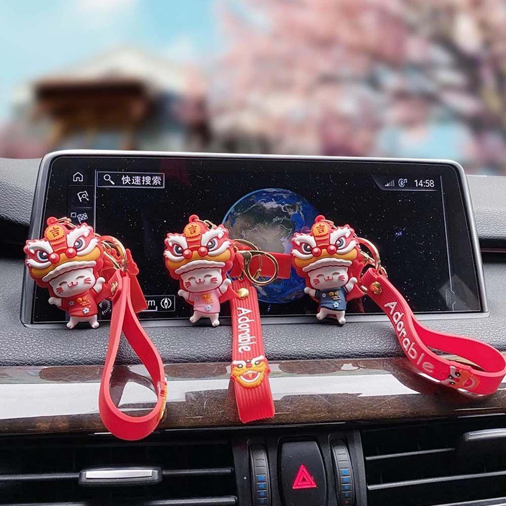 Móc Khóa Silicone Hình Sư Tử Nhảy Múa Thanh Lịch Cho Cặp Đôi