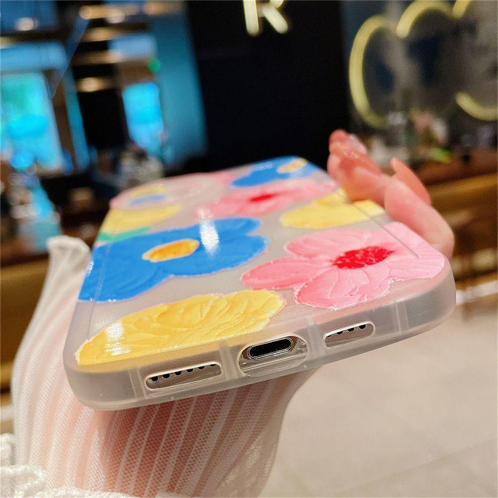 Ốp Điện Thoại TPU Mềm Trong Suốt Siêu Mỏng In Họa Tiết Tranh Sơn Dầu Cho iPhone 13Pro Max
