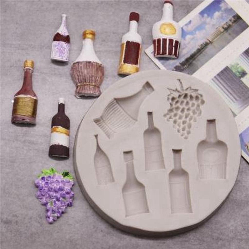 Khuôn Làm Bánh Kẹo Hình Chai Nho 3D DIY