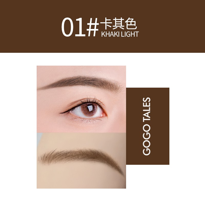 Chì kẻ mày cao cấp 2in1 GoGotales một đầu chì kẻ lông mày, 1 đầu bàn chải lông mày mã | BigBuy360 - bigbuy360.vn