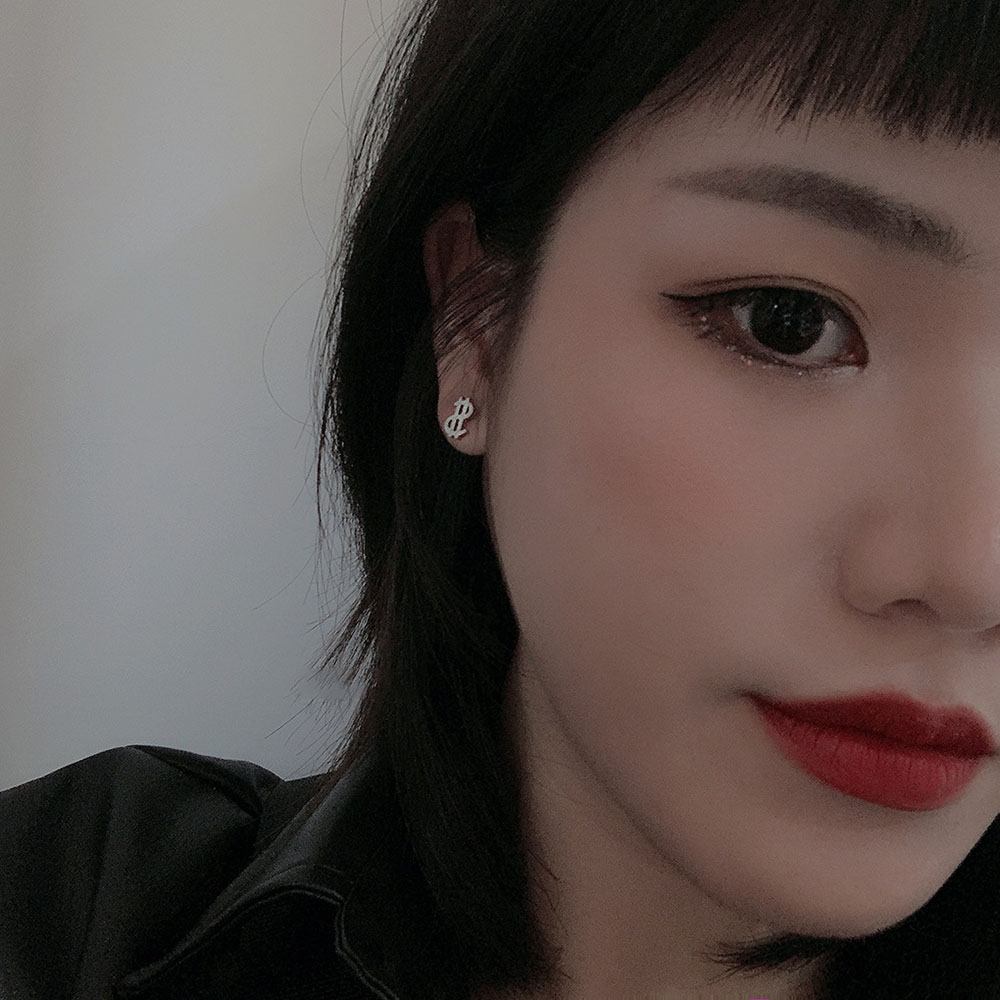 Khuyên Tai Nam Nữ Hình Tờ Tiền Đô La Thời Trang Hàn Yanqueens Trang sứ Quà tặng