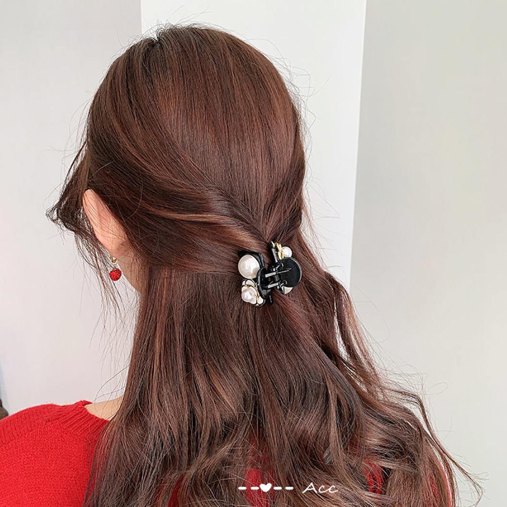 IVORY Kẹp Càng Cua Bằng Hợp Kim Họa Tiết Hoa Phong Cách Retro Thanh Lịch Cho Nữ