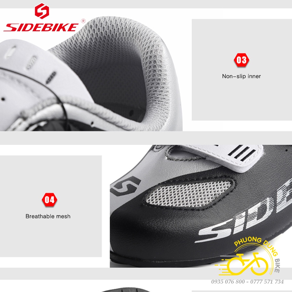 Giày đi xe đạp thể thao Road, MTB SIDEBIKE SD-021 - 2 Khóa Vặn