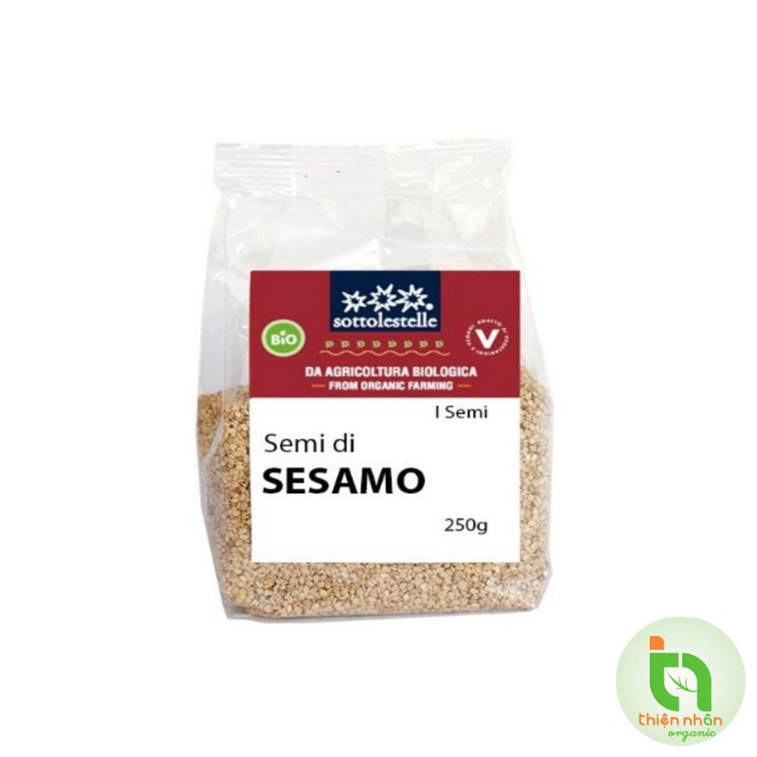 Hạt mè hữu cơ đã bóc vỏ Sotto 250g Organic Sesame
