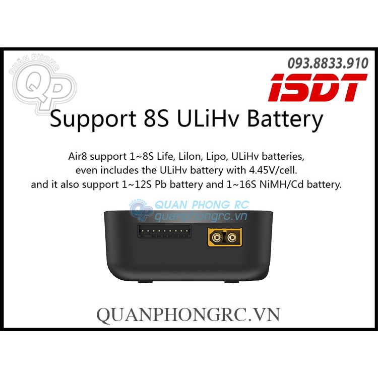 Sạc ISDT Air 8 500W 20A 1-8S Smart Charger