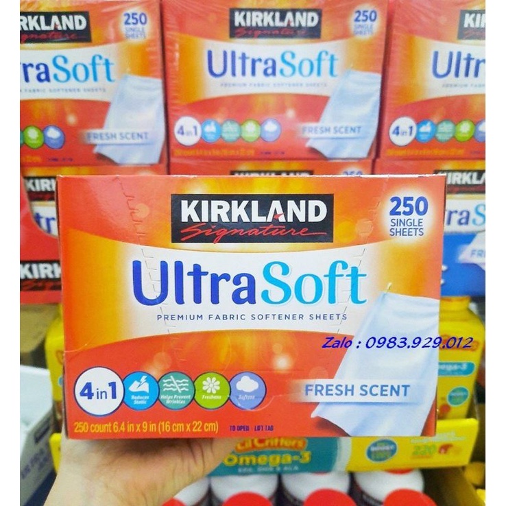 TÁCH LẺ GIẤY THƠM QUẦN ÁO BOUNCE ULTRA SOFT KIRKLAND 4IN1