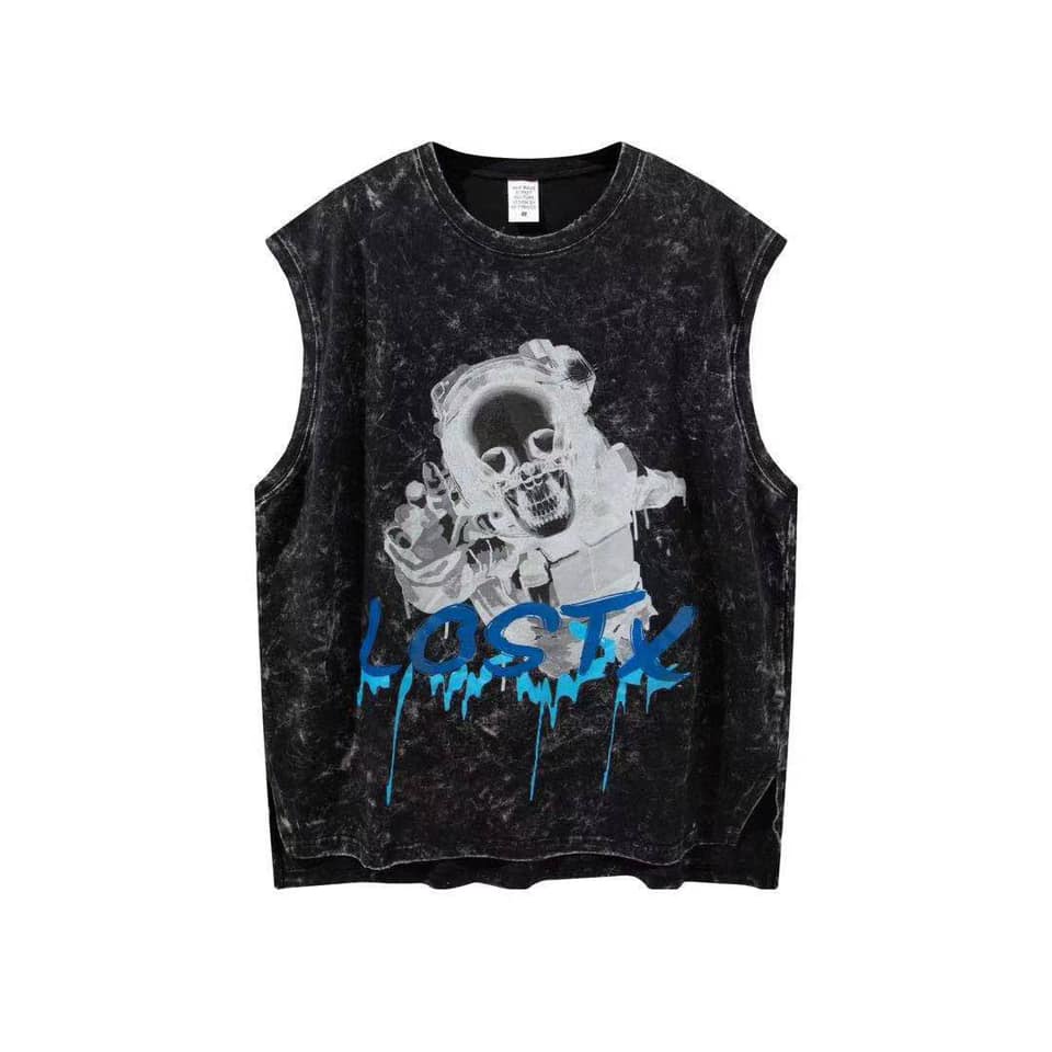 Áo tanktop wash, áo ba lỗ mẫu wash