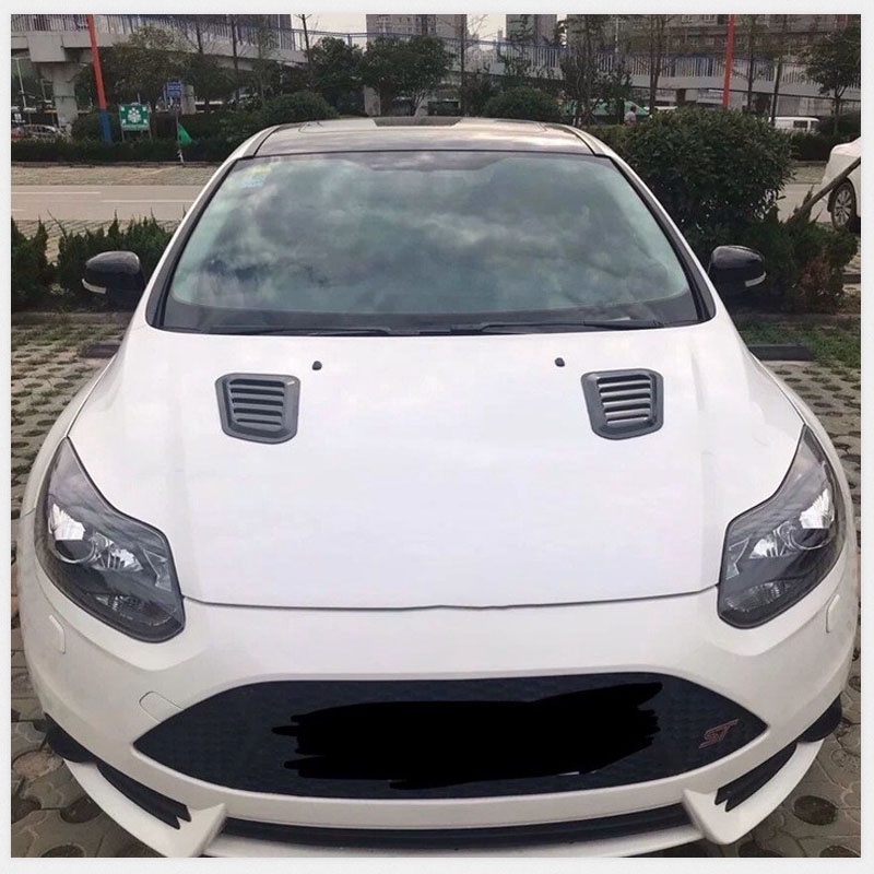 Sợi carbon Xe lưu lượng không khí Nhãn dán phổ quát 2 cái Tự động hút gió Hood Scoop thông hơi Nắp đậy nắp trang trí Phụ kiện ngoại thất ô tô