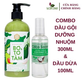 Dầu gội Dưỡng Tóc Nhuộm & Tóc Hư Tổn Nặng Bơ Tơ Tằm Mộc Nhu 300ml ⚡️Combo Hấp Dẫn⚡️