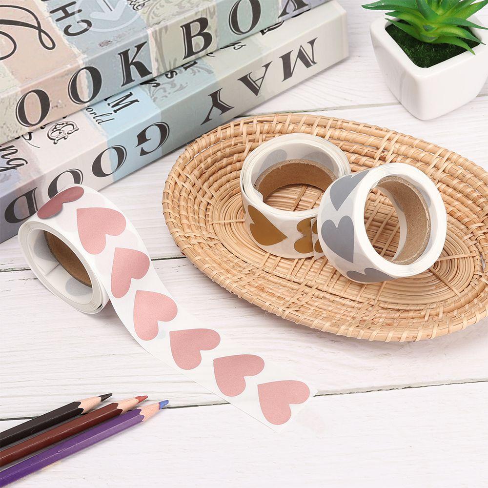 Set 300 Miếng Dán Vỏ Bọc Thẻ Ghi Thông Điệp Hình Trái Tim Vui Nhộn