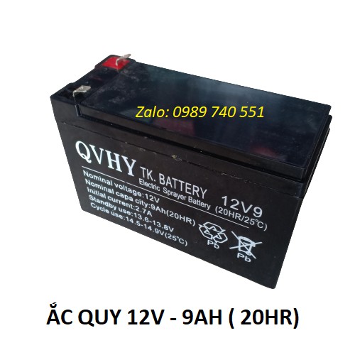 Ắc qui khô 12V 9AH dùng cho bình phun, quạt, đèn,ubs,kích