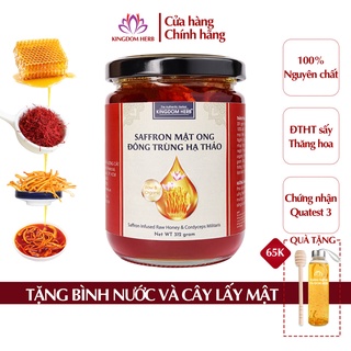 Mật ong saffron đông trùng hạ thảo Kingdom Herb 312g (2g đông trùng + 1g saffron + 309g mật ong)