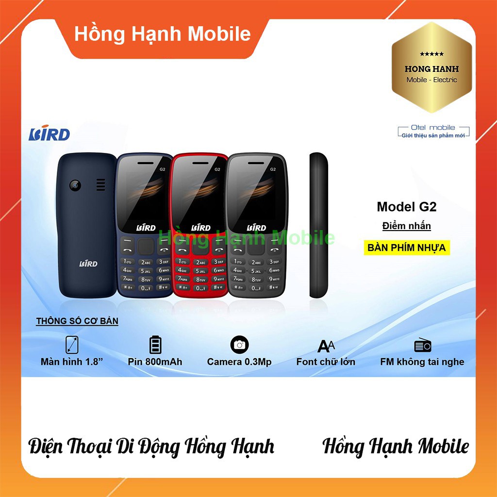 Điện Thoại Bird G2 - Hàng Chính Hãng Mới 100% Nguyên Seal Fullbox