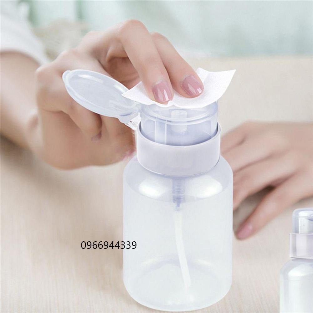 Chai nhựa PETG nhấn đựng nước tẩy trang, nước lau gel, rửa móng tay, toner, Nail Empty Dispenser Bottle