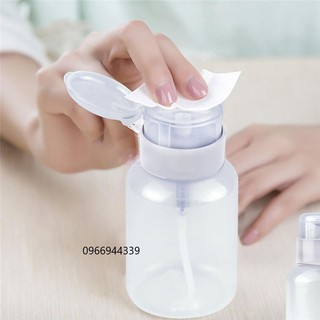 Chai nhựa PETG 100ml nhấn aceton, nước tẩy trang, nước lau gel, Nail Empty Dispenser Bottle
