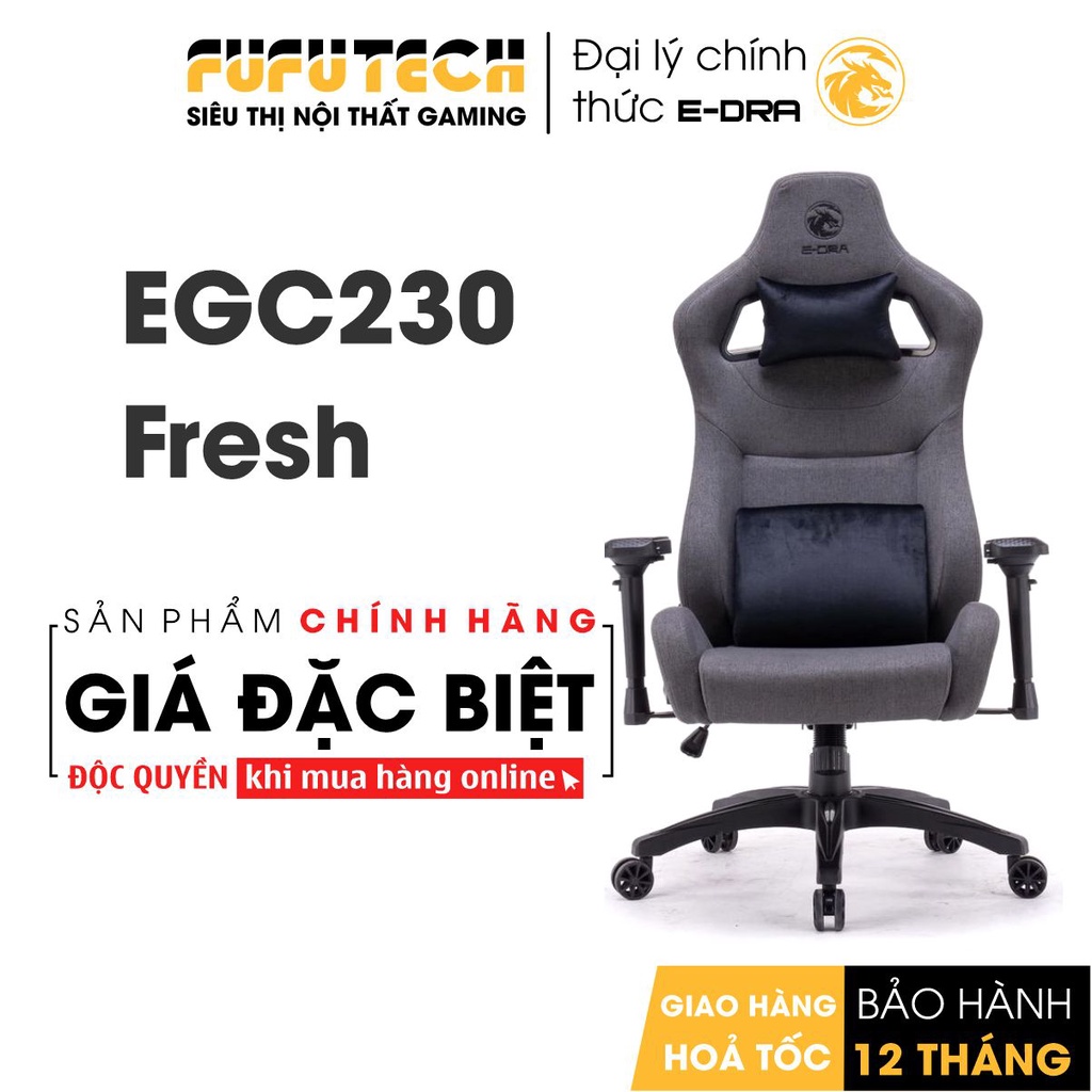 Ghế Game E-DRA Fresh EGC230 Vải Frabic Thoáng Khí Chính Hãng Bảo Hành 12 Tháng