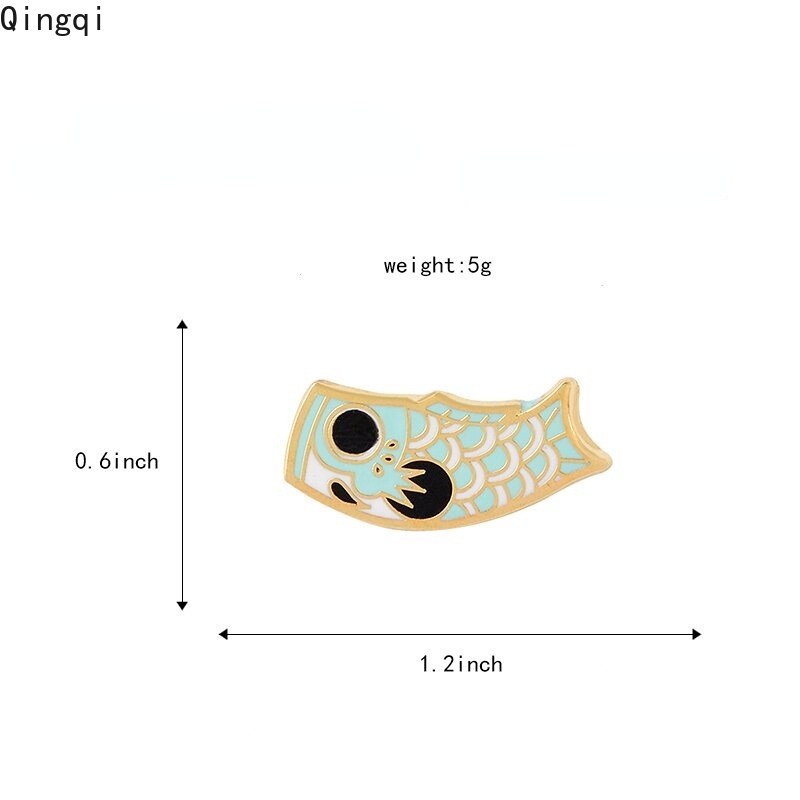 Trâm cài áo Miss Zoe hình cá koi hoạt hình phong cách vintage