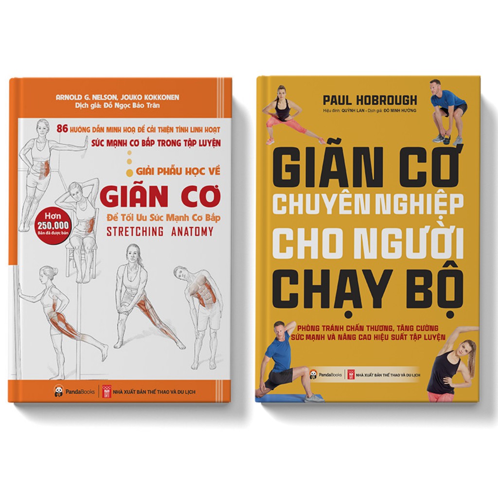 Sách Thể Thao - Combo Sức khỏe - Giãn cơ chuyên nghiệp dành cho người chạy bộ - Giải phẫu học về giãn cơ - Pandabooks