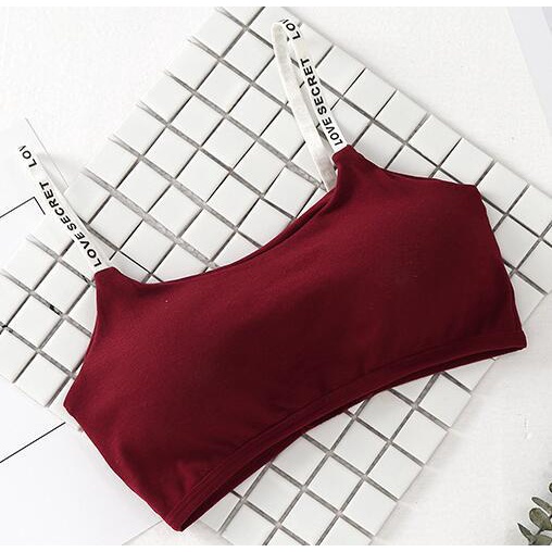 B &amp; M Áo Lót Dạng Ống Bằng cotton Ba Dây Quấn Ngực In Chữ Cái Cho Nữ Thanh Thiếu Niên